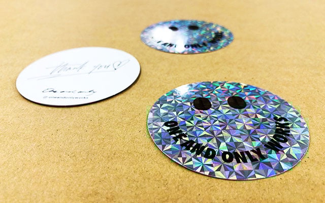 販促用ノベルティシール（光沢ラミネート）