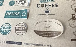再生紙ラベル（段ボール古紙100％使用）