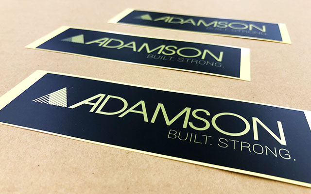 機材ケースに貼り付けるアイテムロゴステッカー（消金フィルム