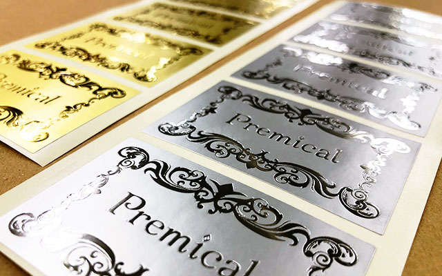 ラッピング用のショップシール 消銀ホイル ホットスタンプ 艶銀箔 シール印刷実績 No 260 繁盛シール工房