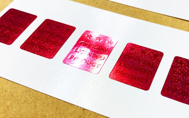 ブランド認証用ホログラムシール（ホログラム／1色印刷） | シール印刷 